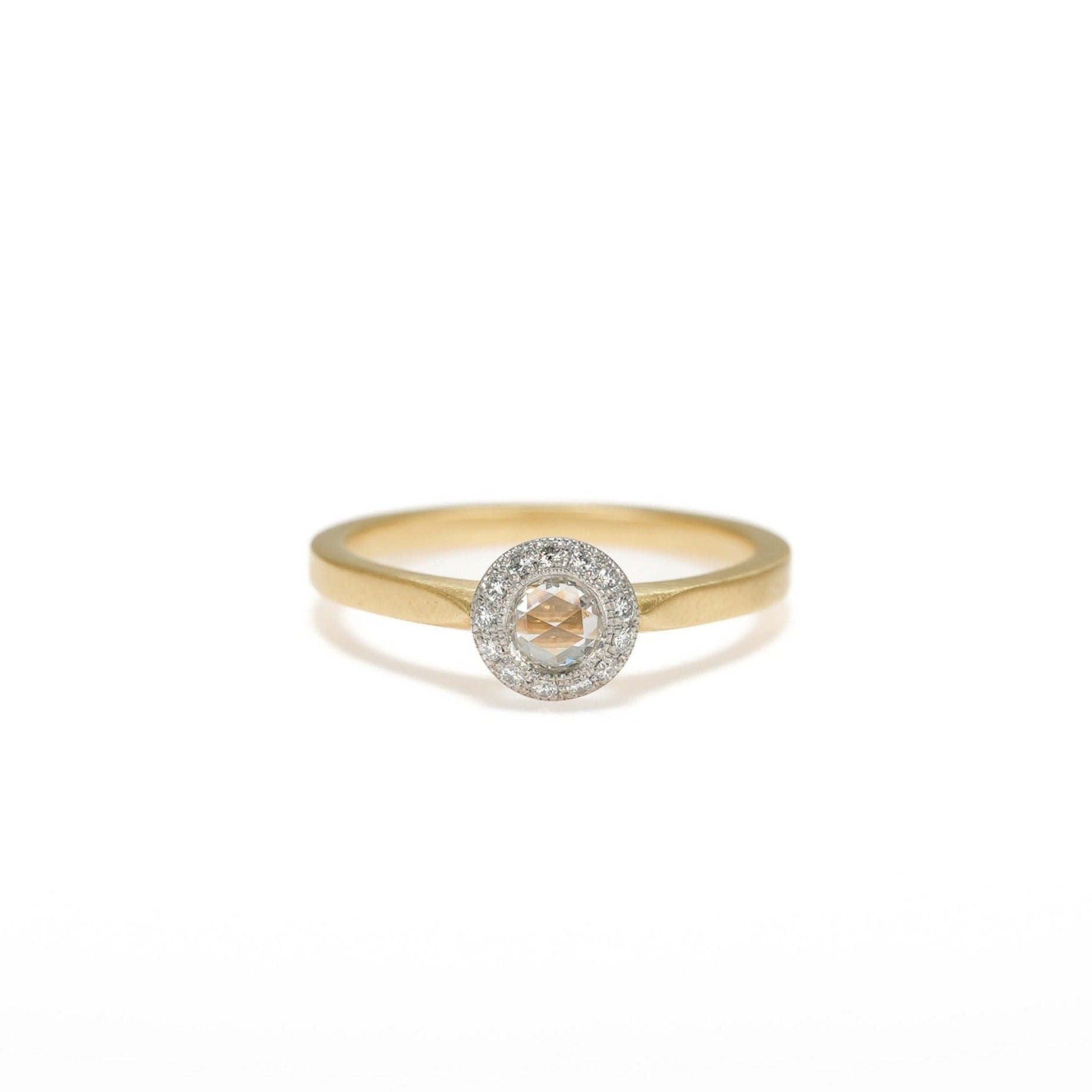 ROSECUT DIAMOND SOLITAIRE RING [M-R17COM]