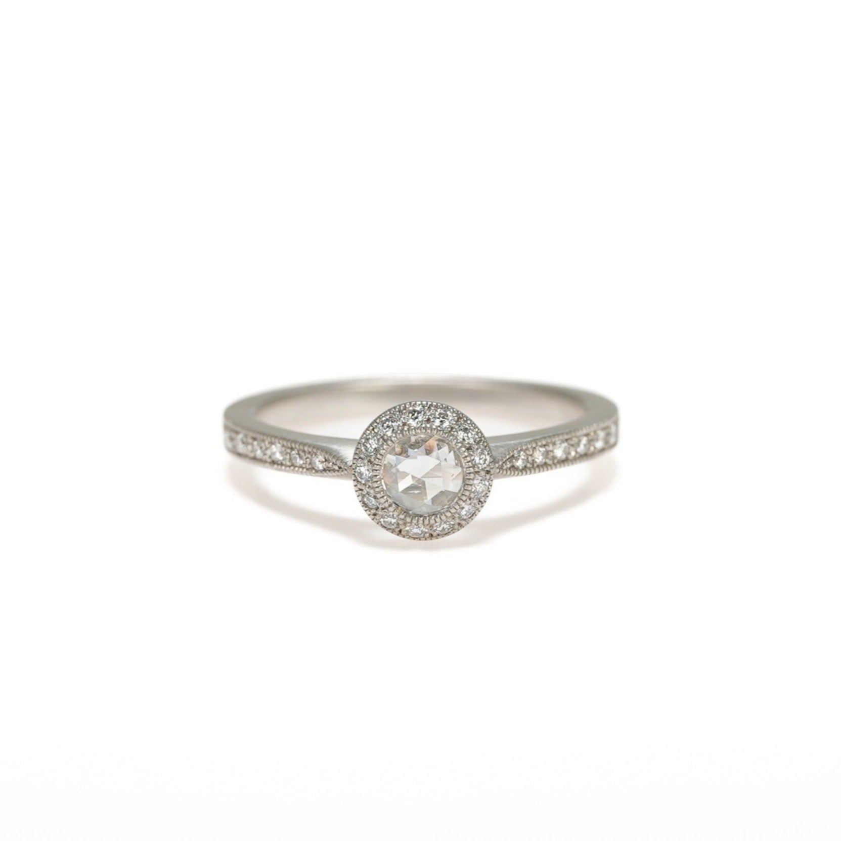 ROSECUT DIAMOND SOLITAIRE RING [M-R18]