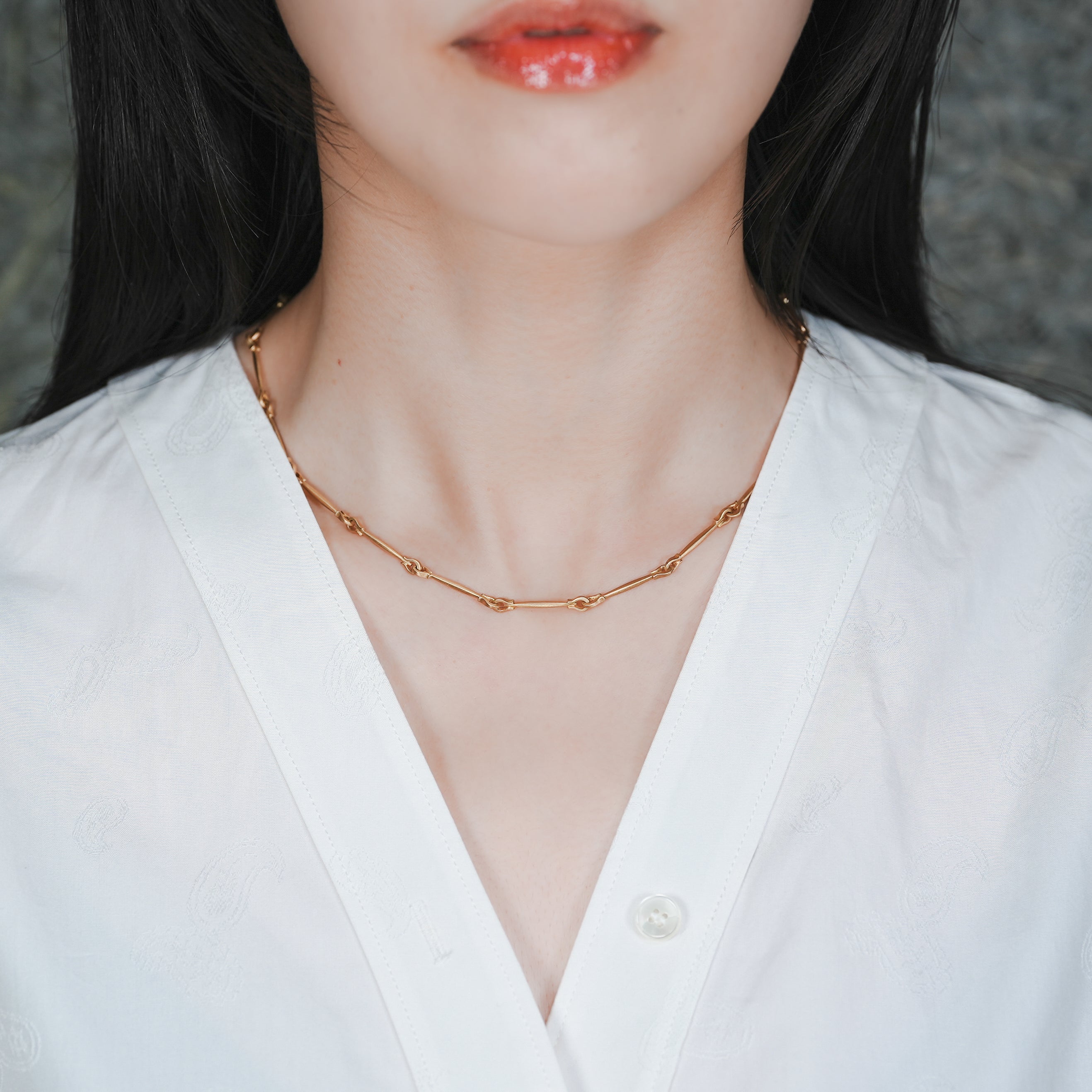 THE SYMBOL OF REFINED METAL NECKLACE [RF2021-N10]
