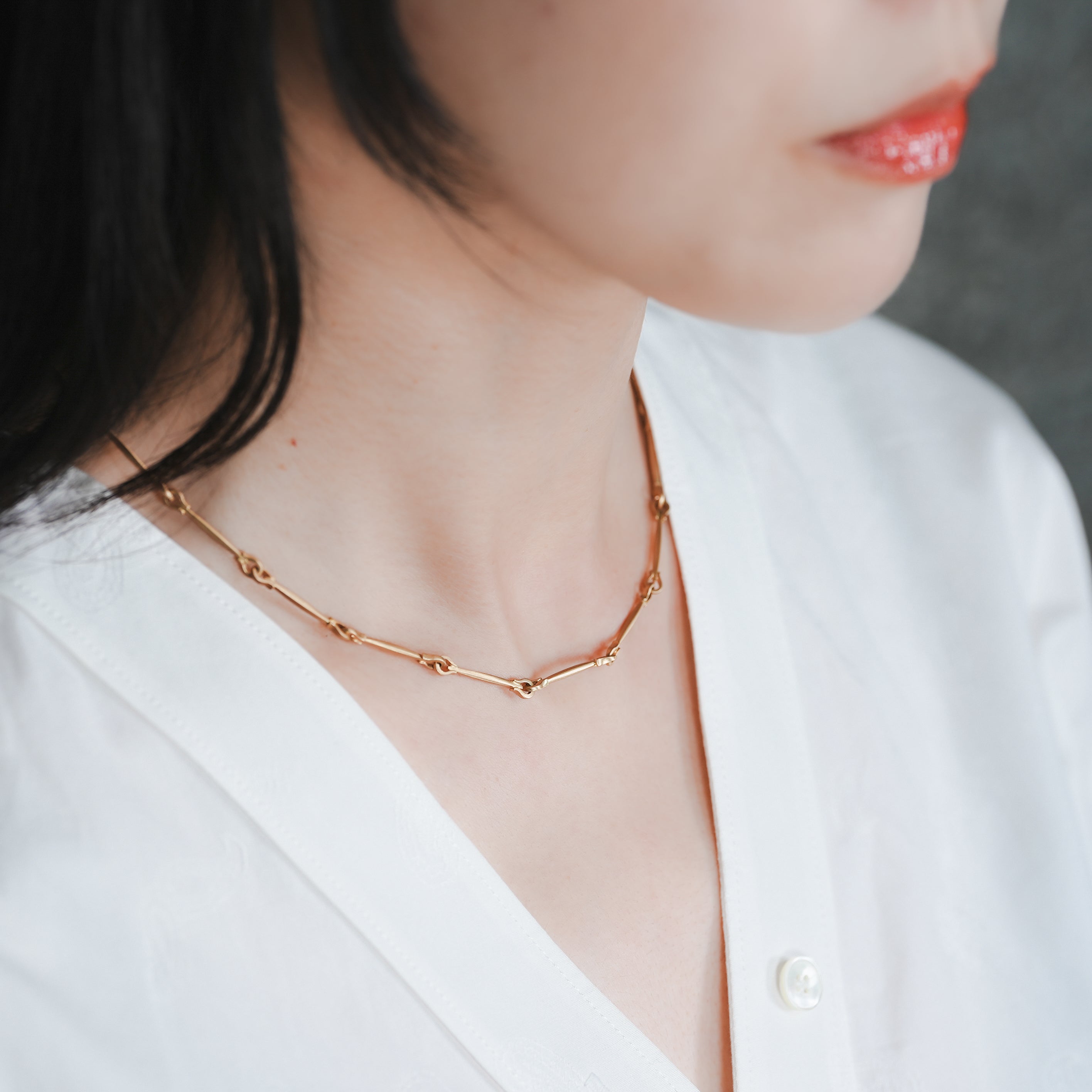 THE SYMBOL OF REFINED METAL NECKLACE [RF2021-N10]