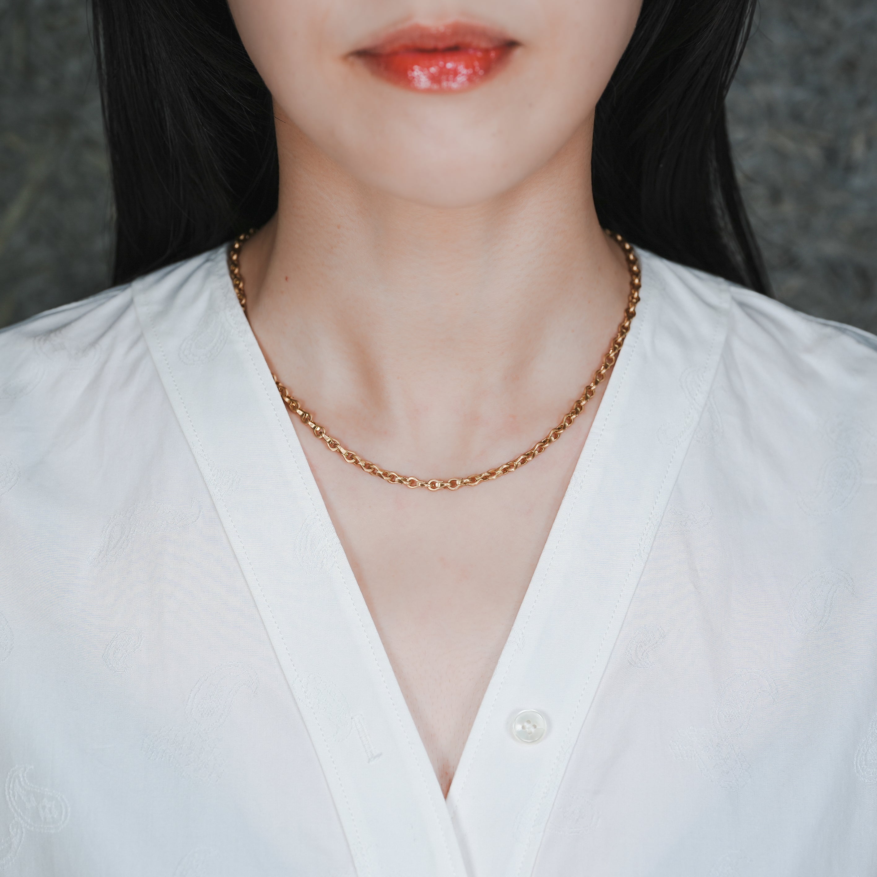 THE SYMBOL OF REFINED METAL NECKLACE [RF2021-N12]