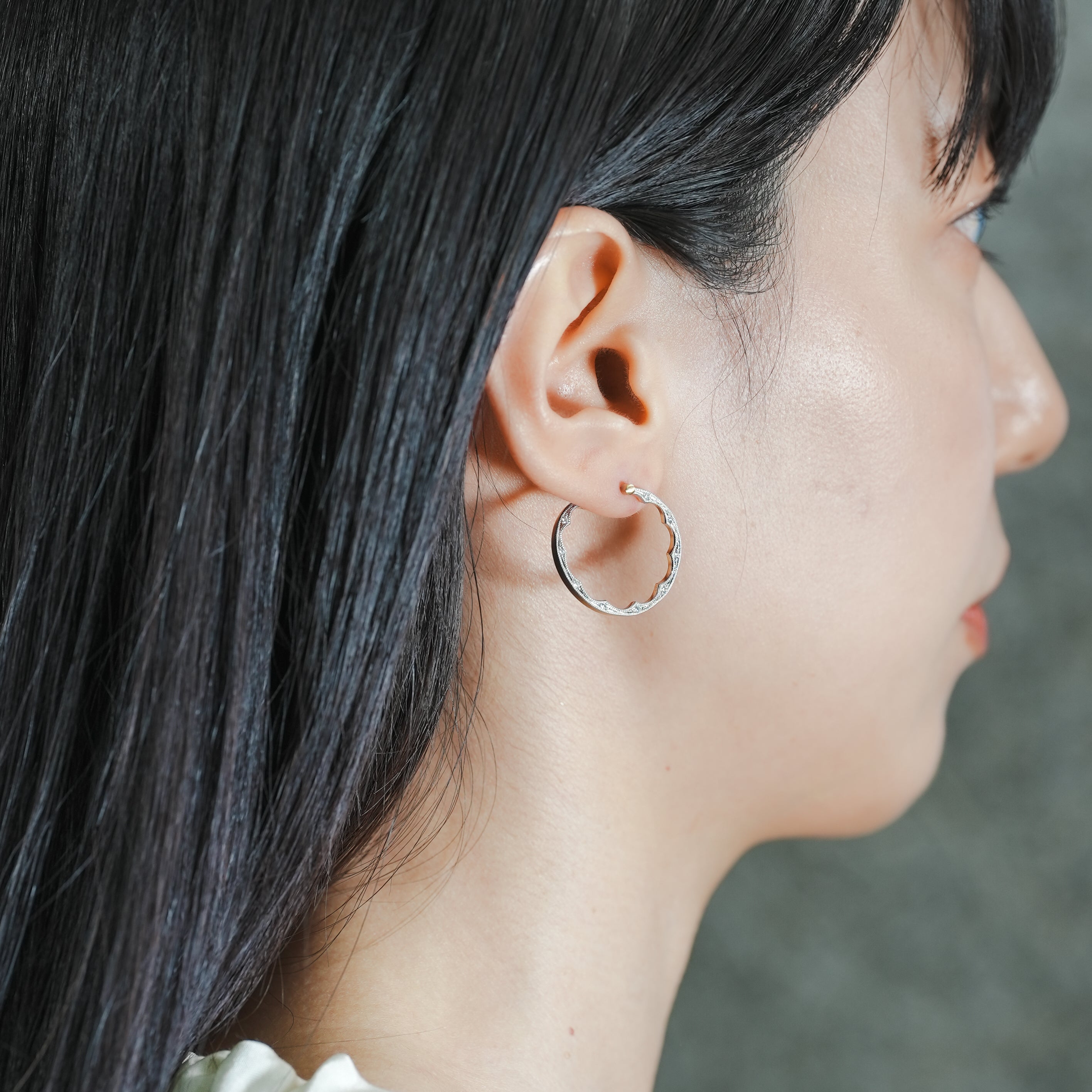 LACE COLLECTION ’GARLAND' PIERCED EARRINGS [la-P283]