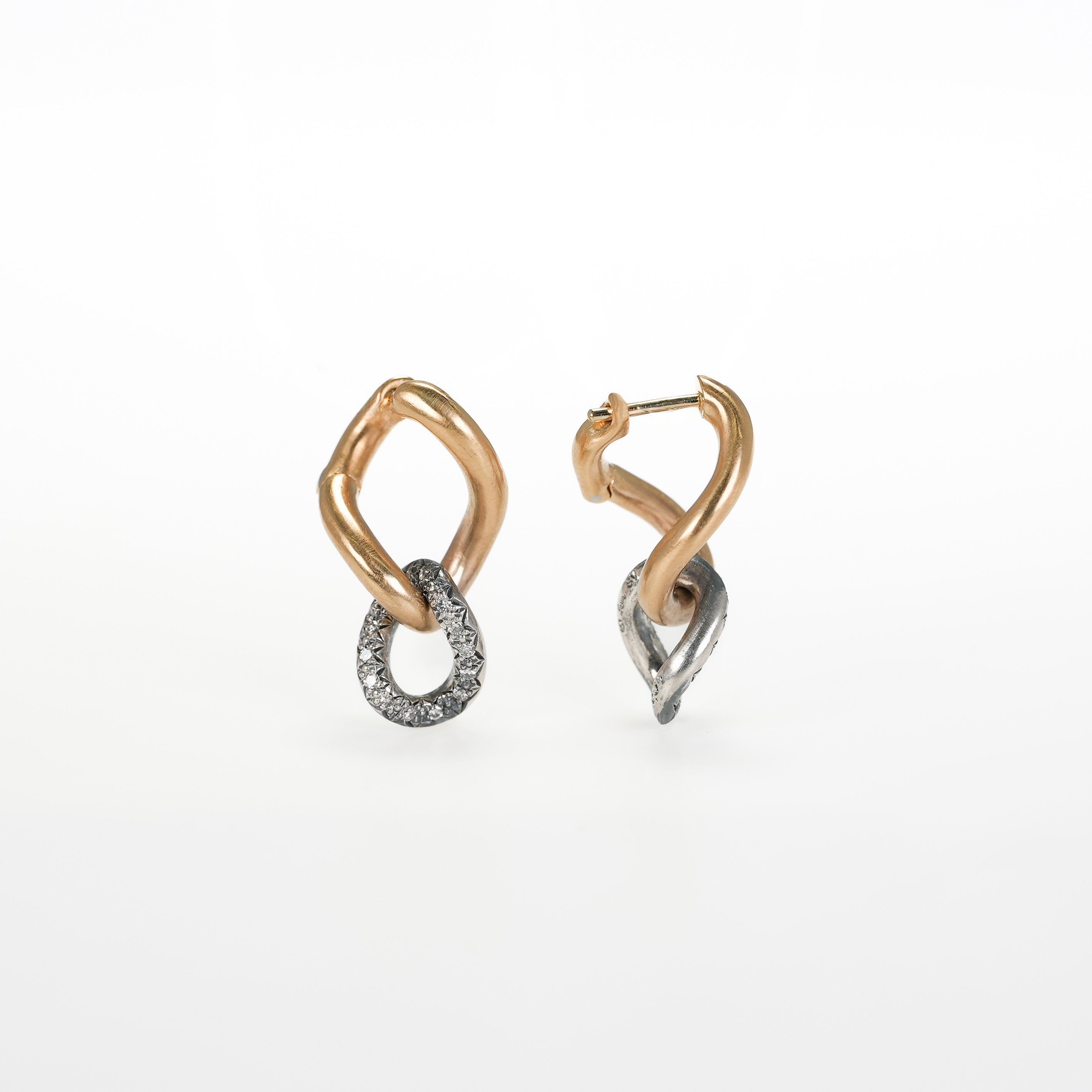 HUMETE GRADATION CHAIN PIERCED EARRINGS [et-P123]