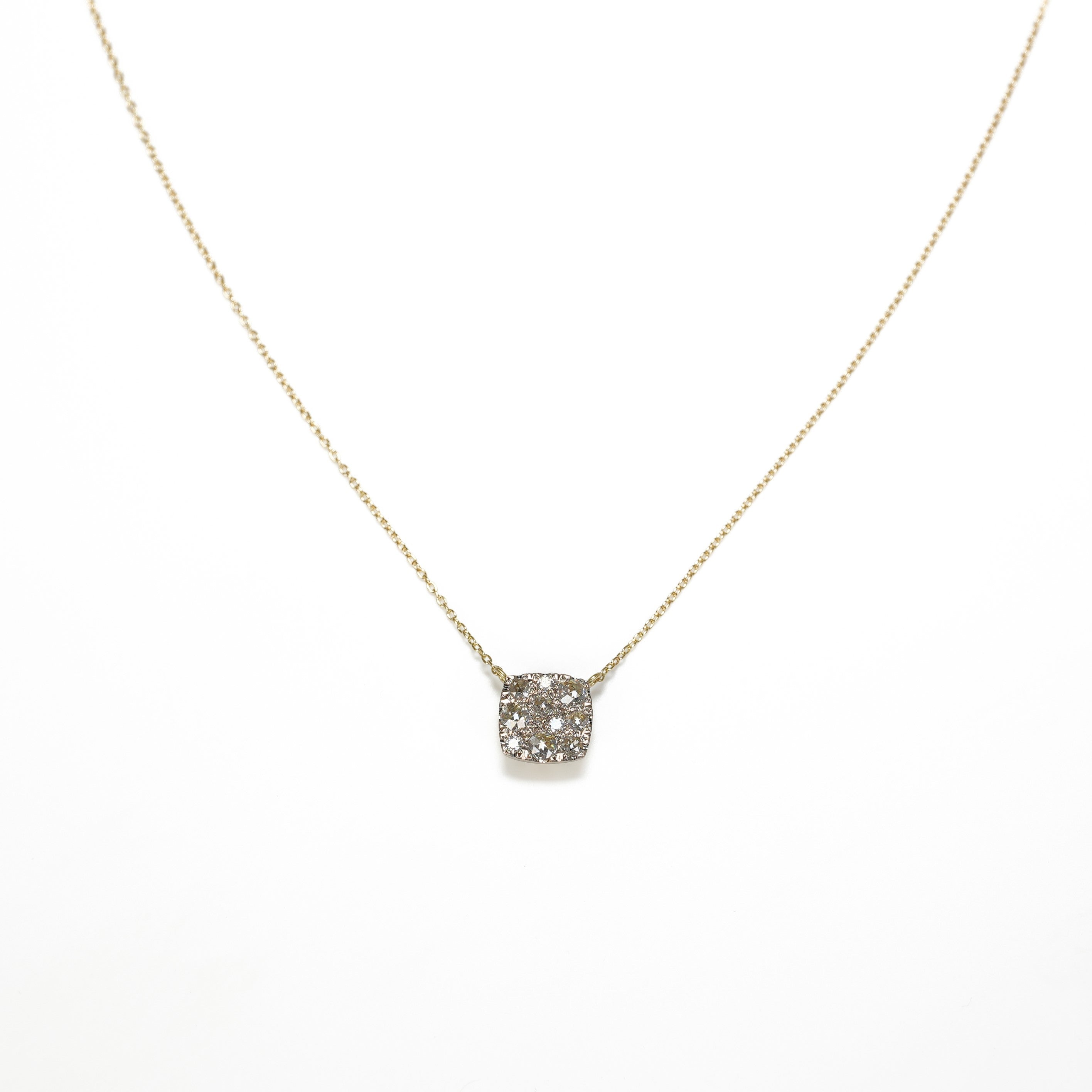 ROSECUT DIAMOND PAVE NECKLACE [rc-N101S]