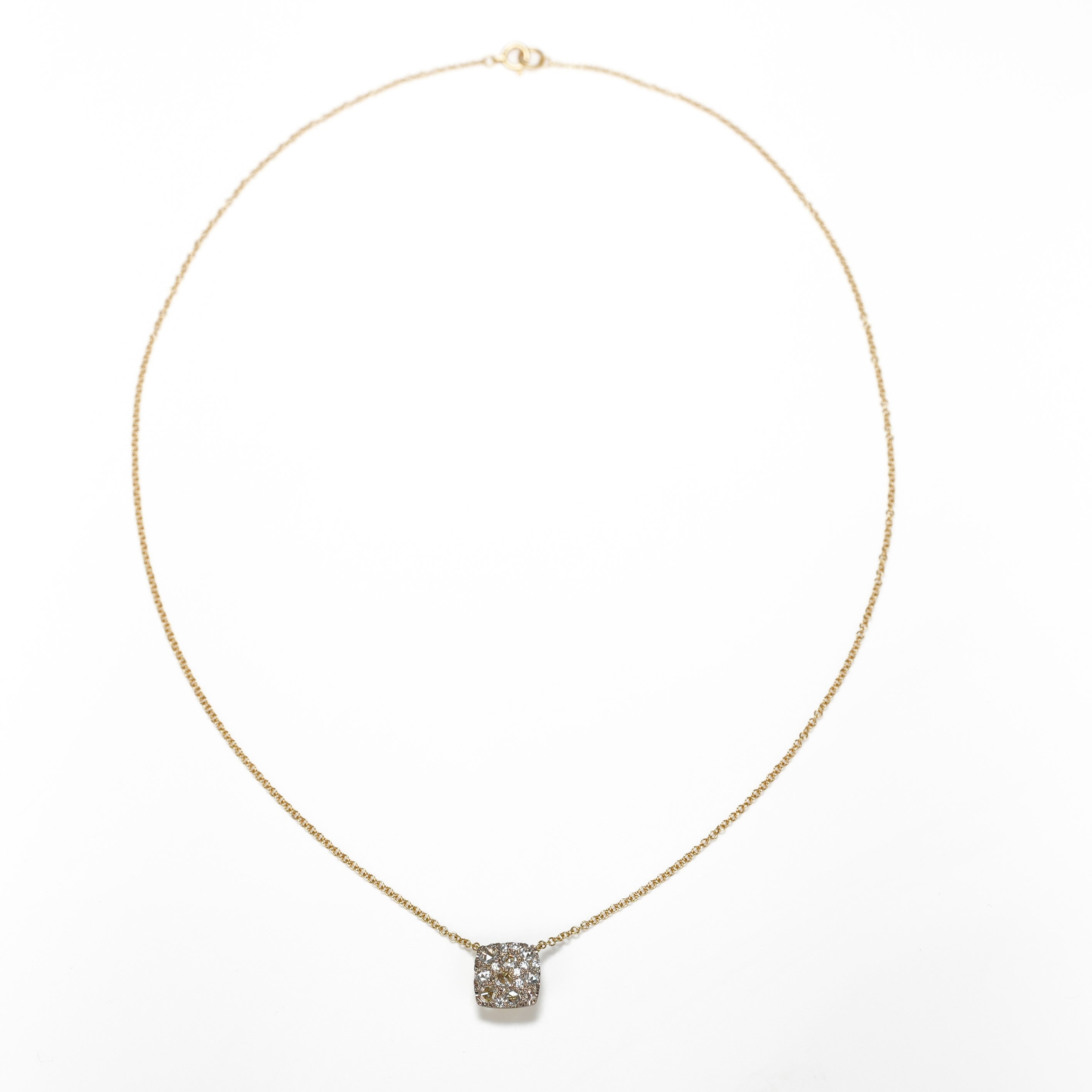 ROSECUT DIAMOND PAVE NECKLACE [rc-N102M]