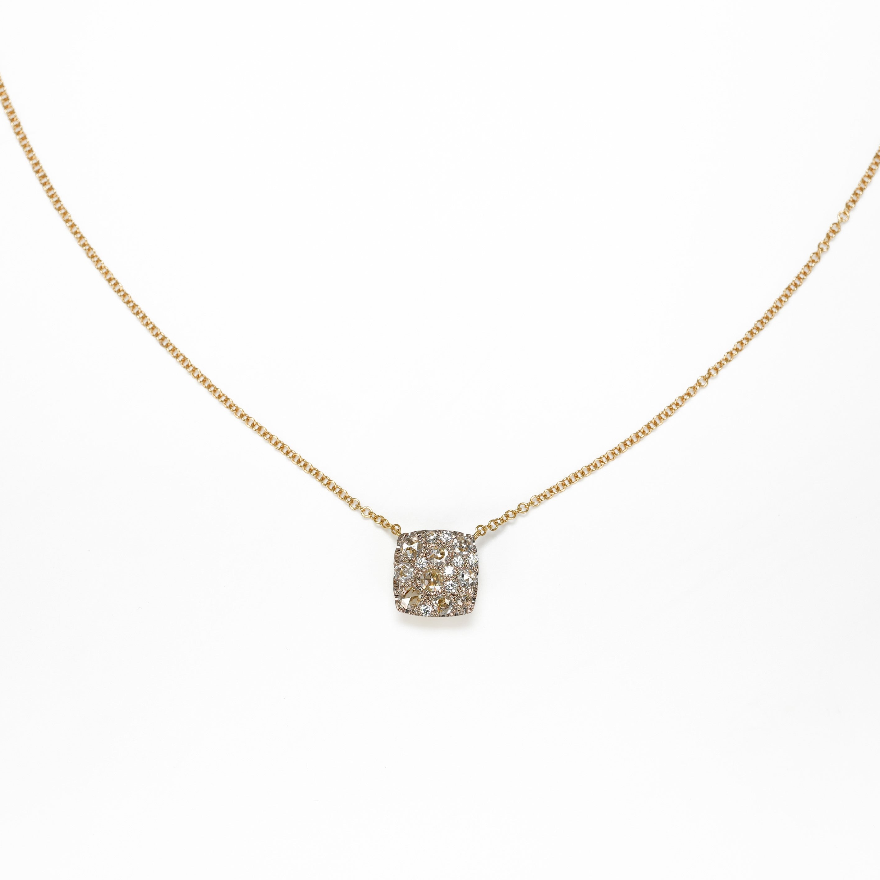 ROSECUT DIAMOND PAVE NECKLACE [rc-N102M]