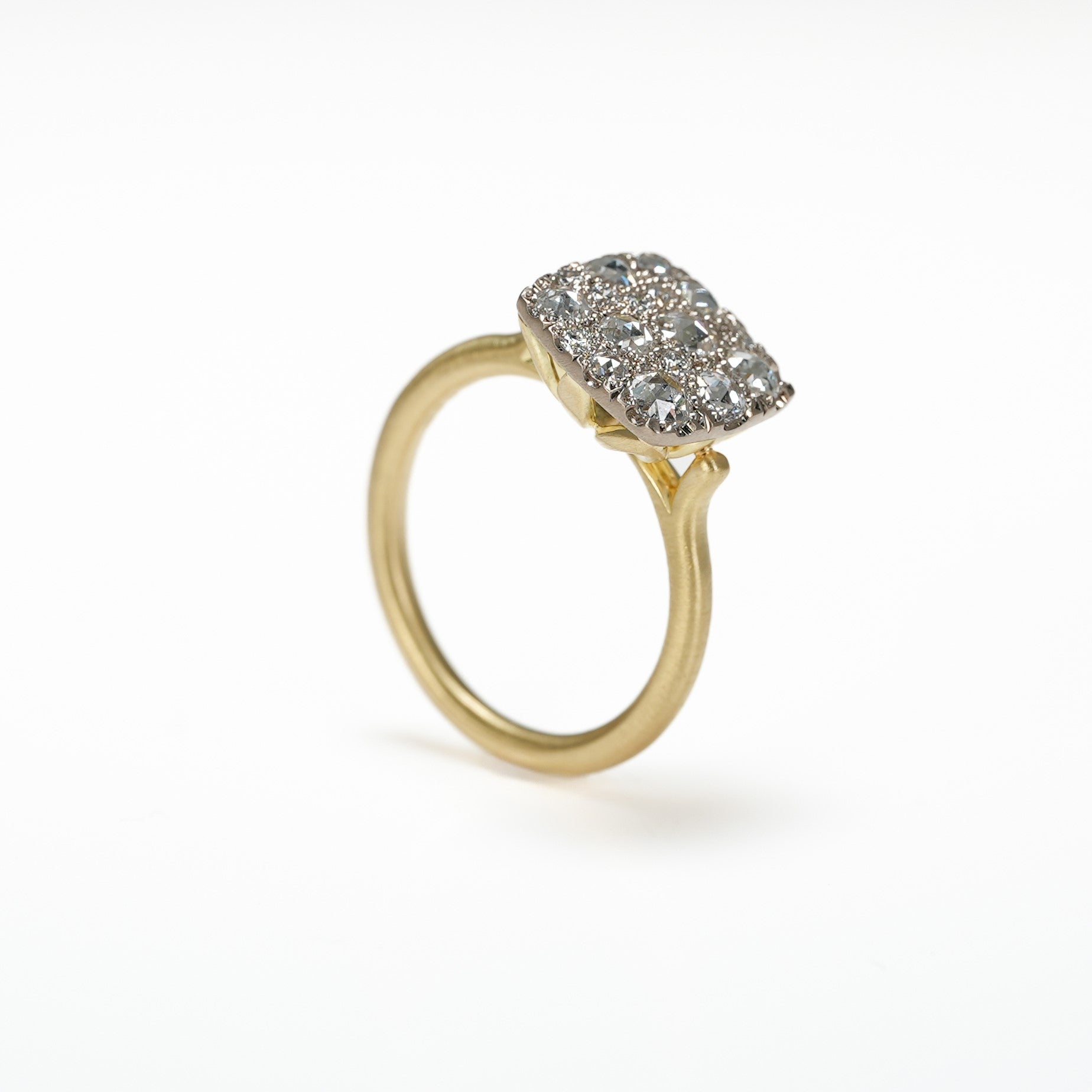 ROSECUT DIAMOND PAVE RING [rc-R100M]