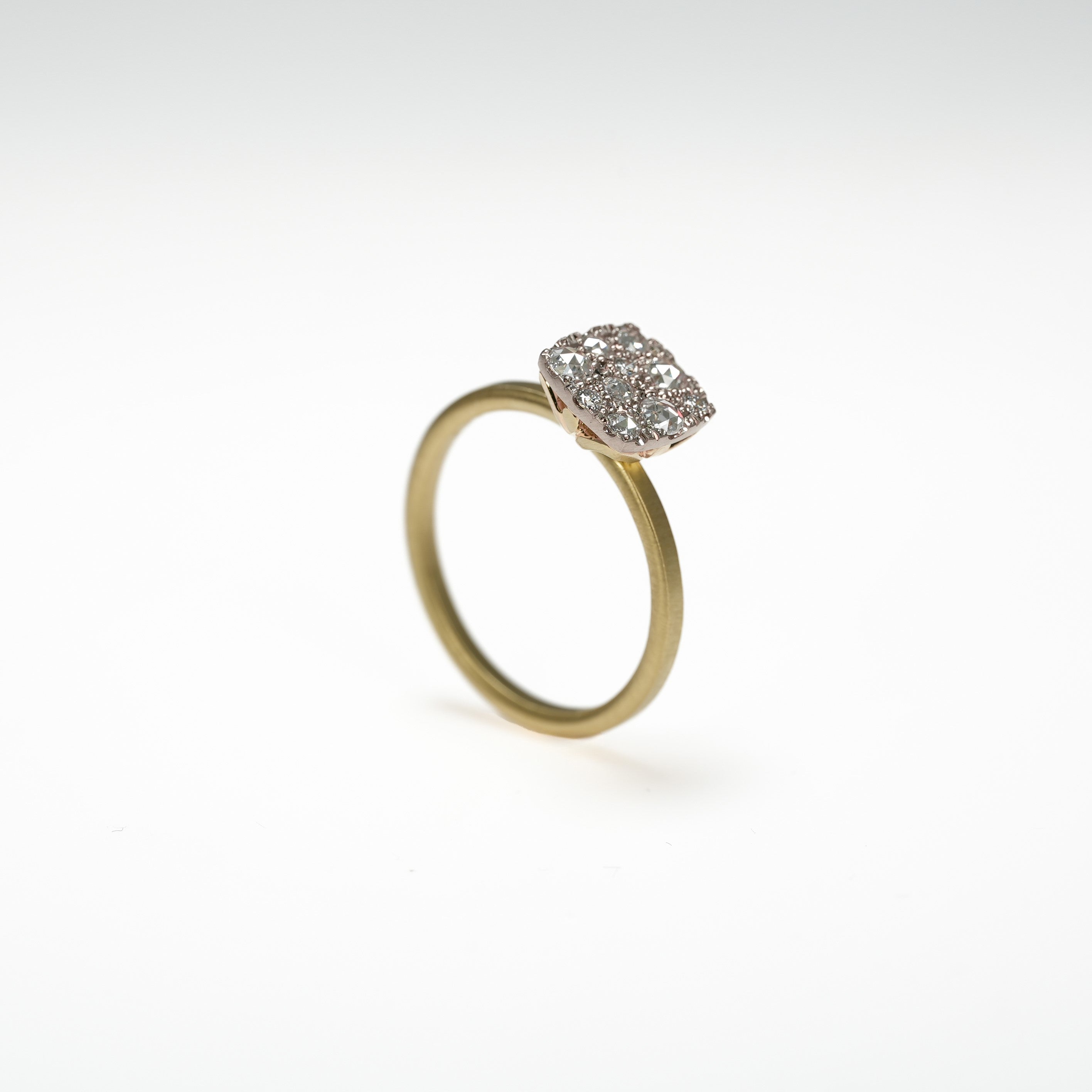 ROSECUT DIAMOND PAVE RING [rc-R99S]